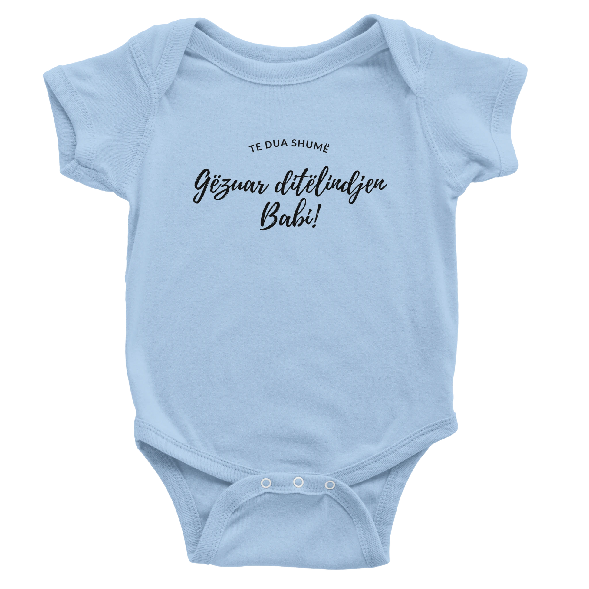 "Gëzuar Babi" kurzärmeliger Baby-Strampler - Pikë e Vogël