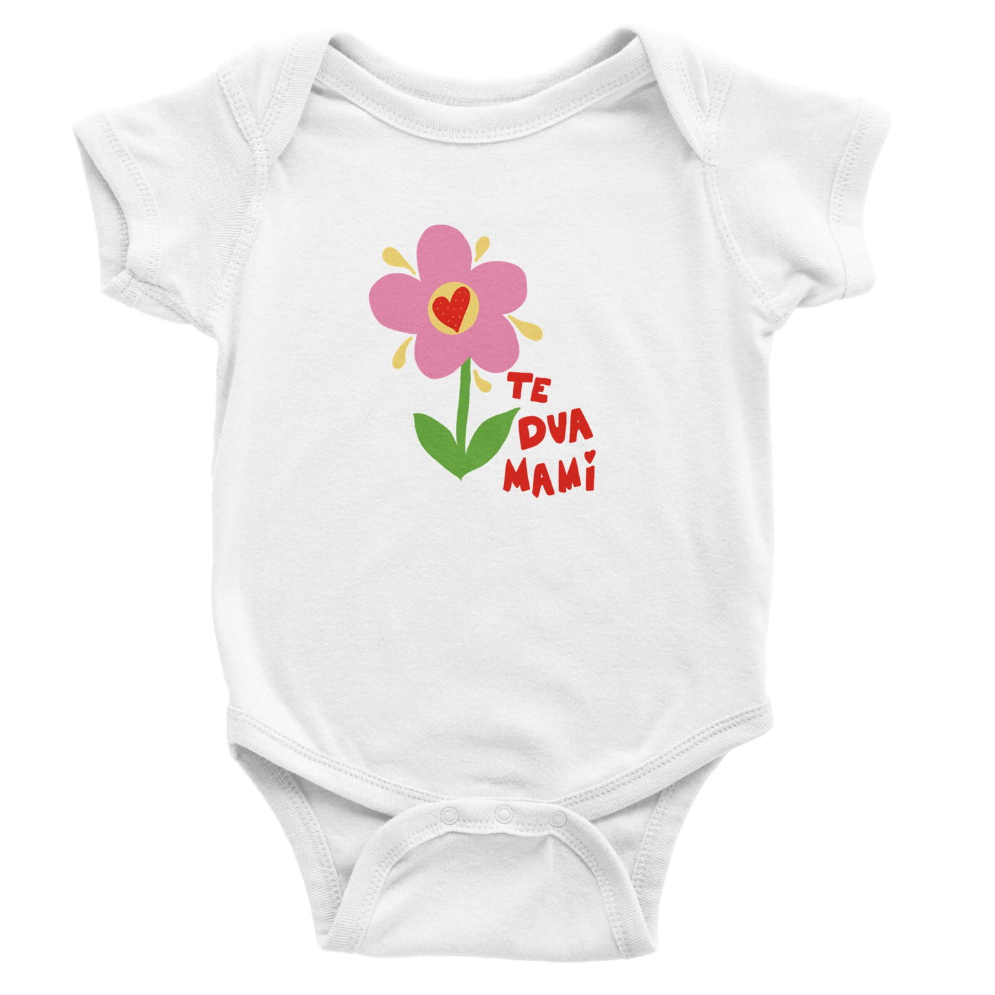 "Te Dua Mami" kurzärmeliger Baby-Body - Pikë e Vogël
