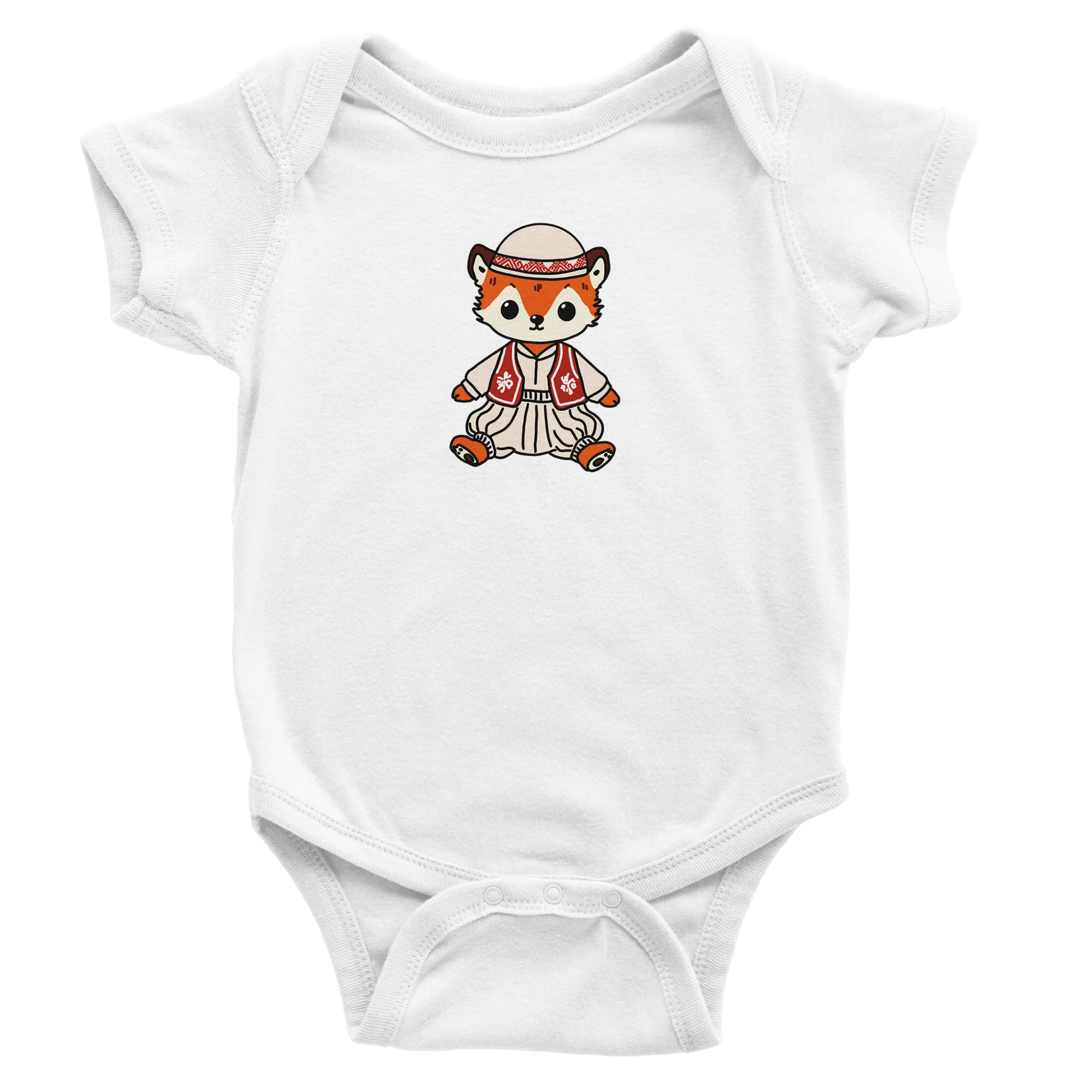 "Dhelpër" kurzärmeliger Baby-Body - Pikë e Vogël