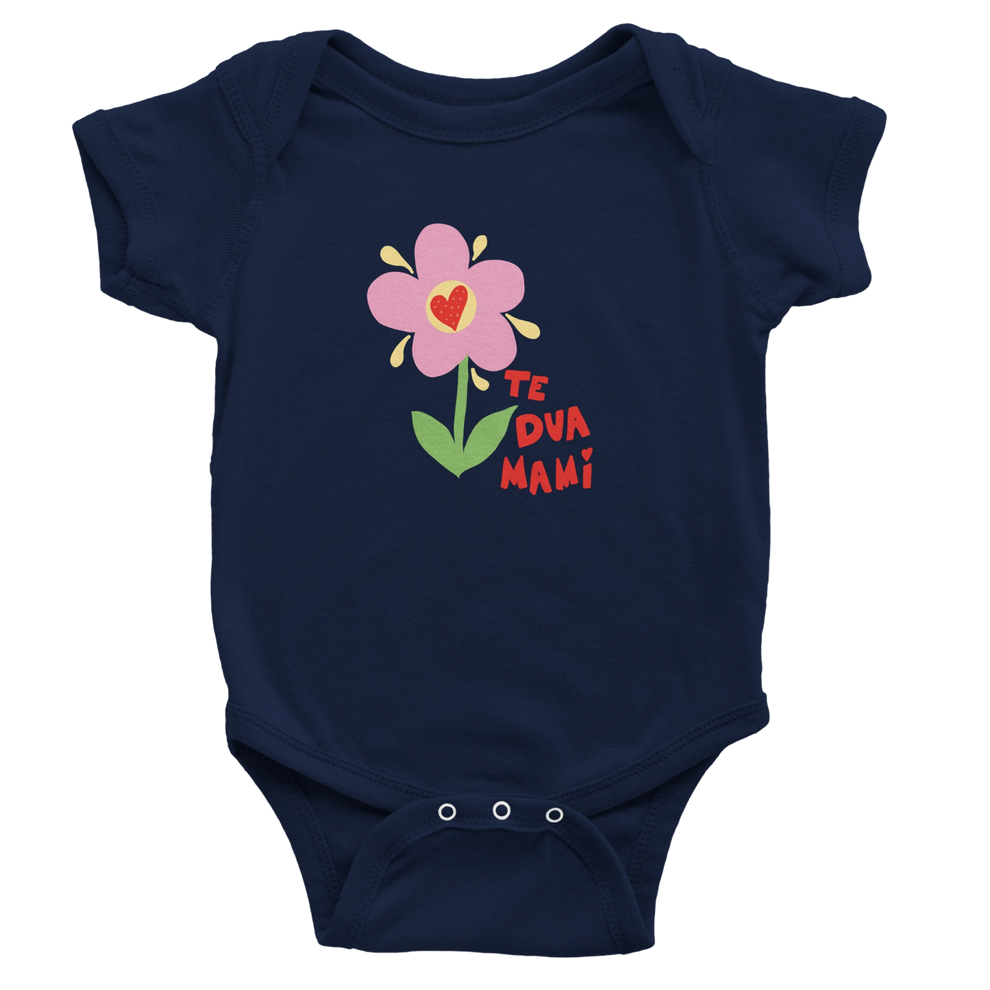 "Te Dua Mami" kurzärmeliger Baby-Body - Pikë e Vogël