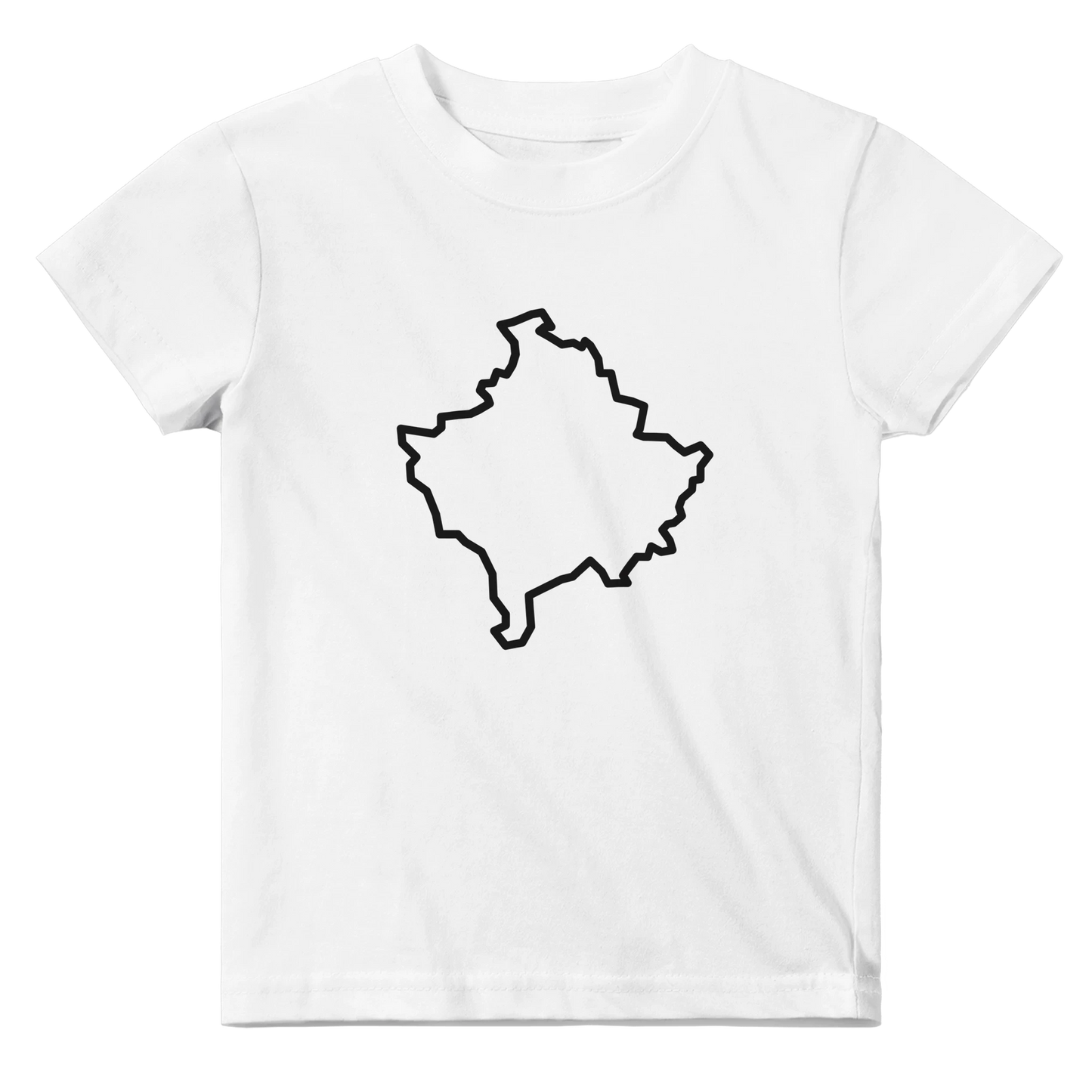 Weiches Baby-T-Shirt mit Kosovo-Umriss – schlicht, bequem & bedeutungsvoll. Perfekt für stolze albanische Familien & kleine Weltenbürger.
