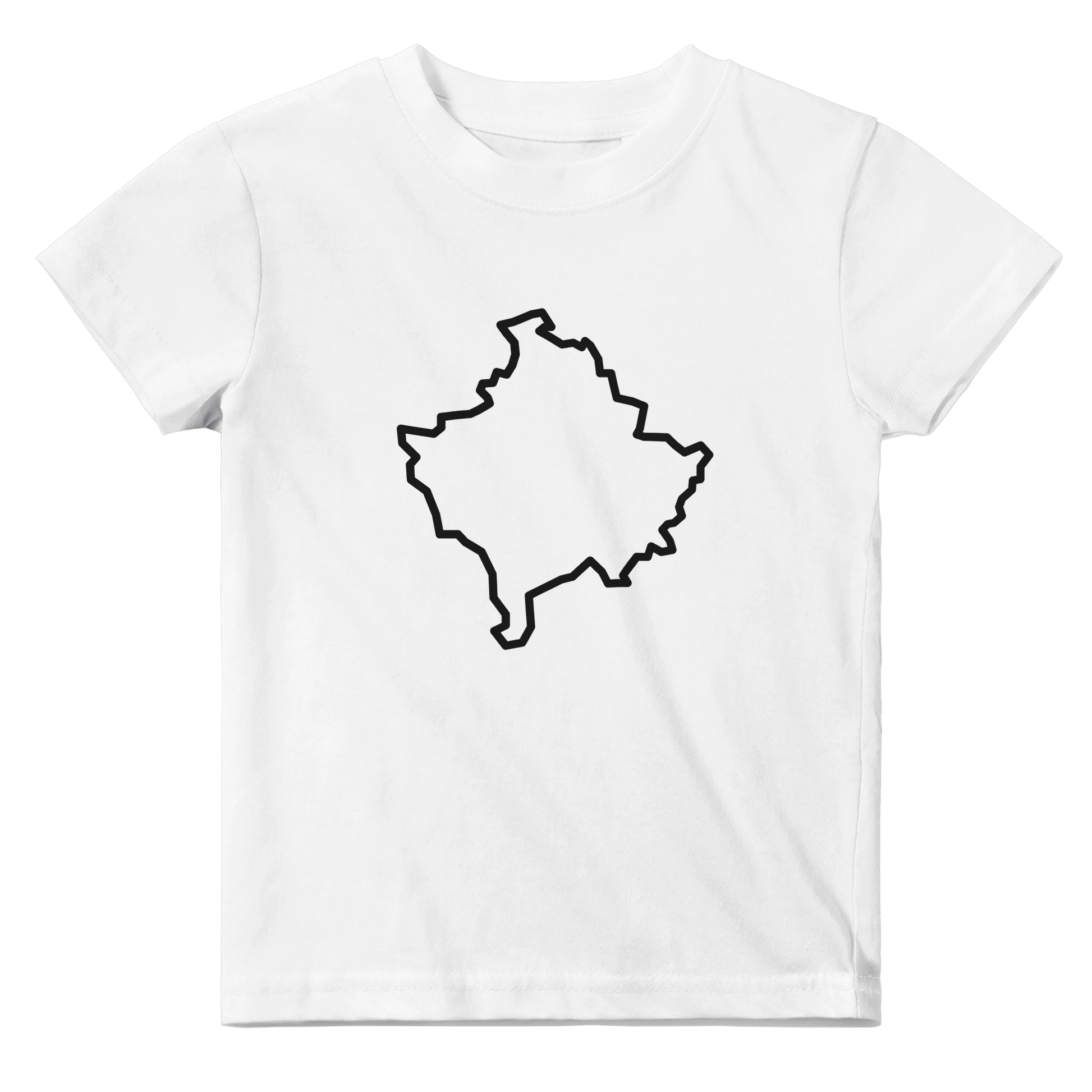 Weiches Baby-T-Shirt mit Kosovo-Umriss – schlicht, bequem & bedeutungsvoll. Perfekt für stolze albanische Familien & kleine Weltenbürger.