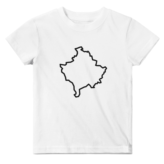 Weiches Baby-T-Shirt mit Kosovo-Umriss – schlicht, bequem & bedeutungsvoll. Perfekt für stolze albanische Familien & kleine Weltenbürger.