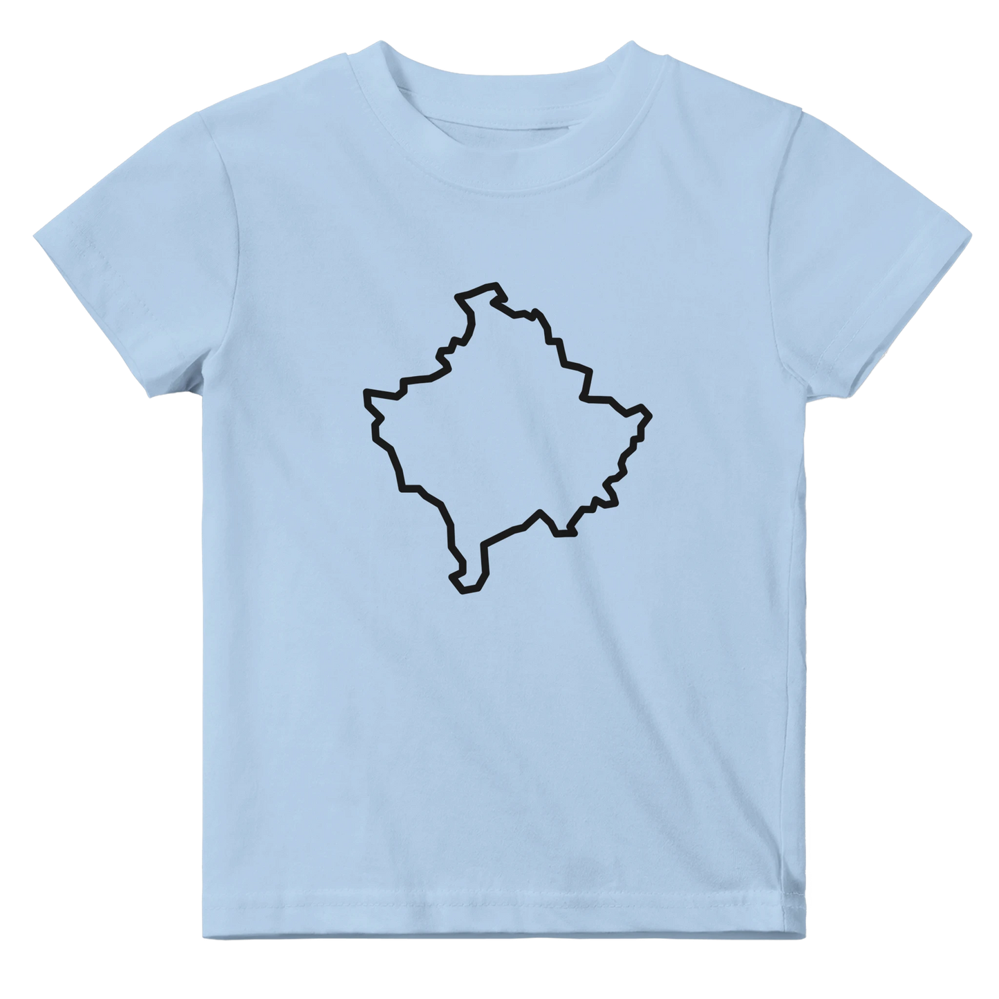 Weiches Baby-T-Shirt mit Kosovo-Umriss – schlicht, bequem & bedeutungsvoll. Perfekt für stolze albanische Familien & kleine Weltenbürger.