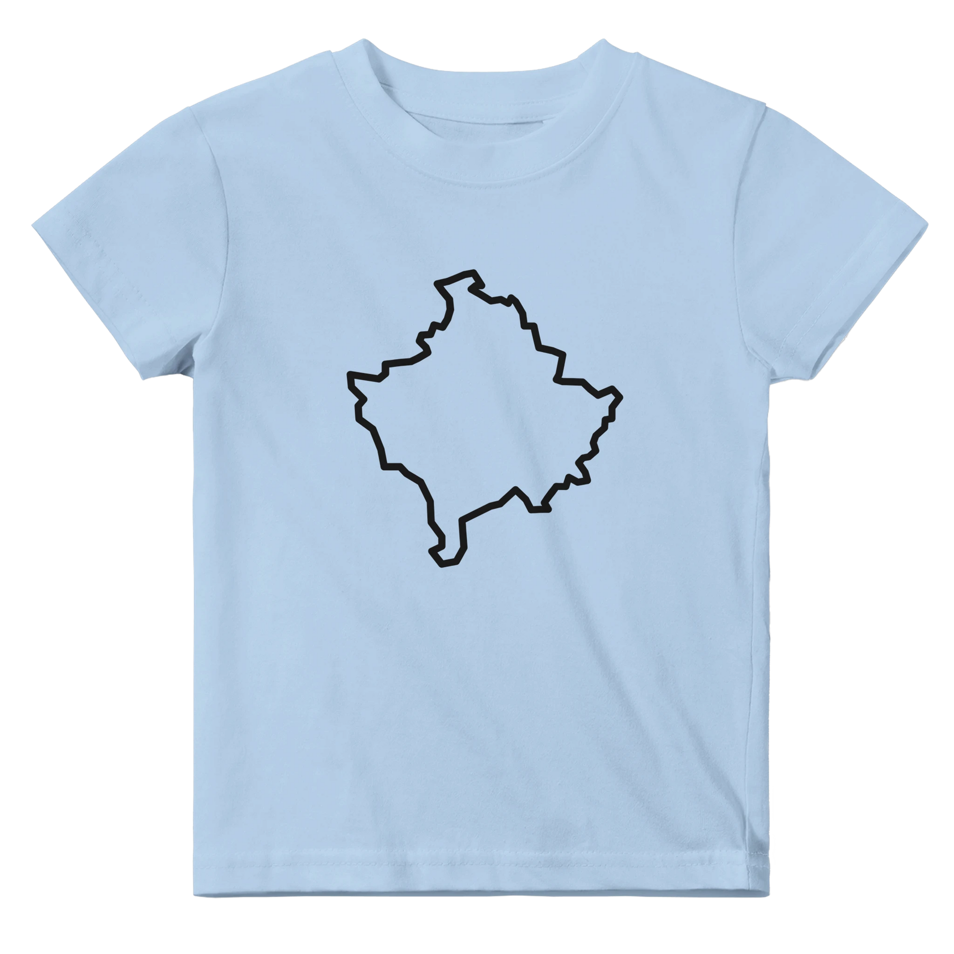 Weiches Baby-T-Shirt mit Kosovo-Umriss – schlicht, bequem & bedeutungsvoll. Perfekt für stolze albanische Familien & kleine Weltenbürger.