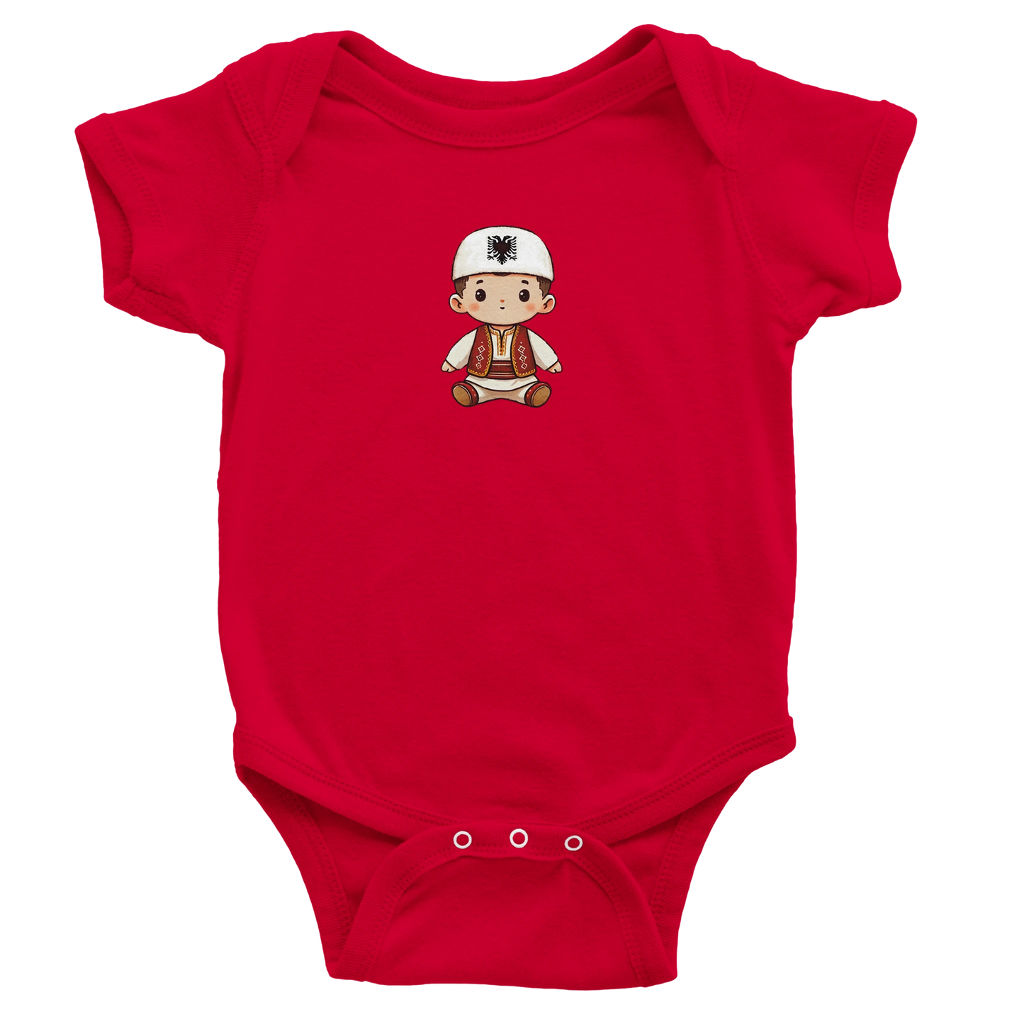 "Shqiptar i vogël" kurzärmeliger Baby-Body - Pikë e Vogël