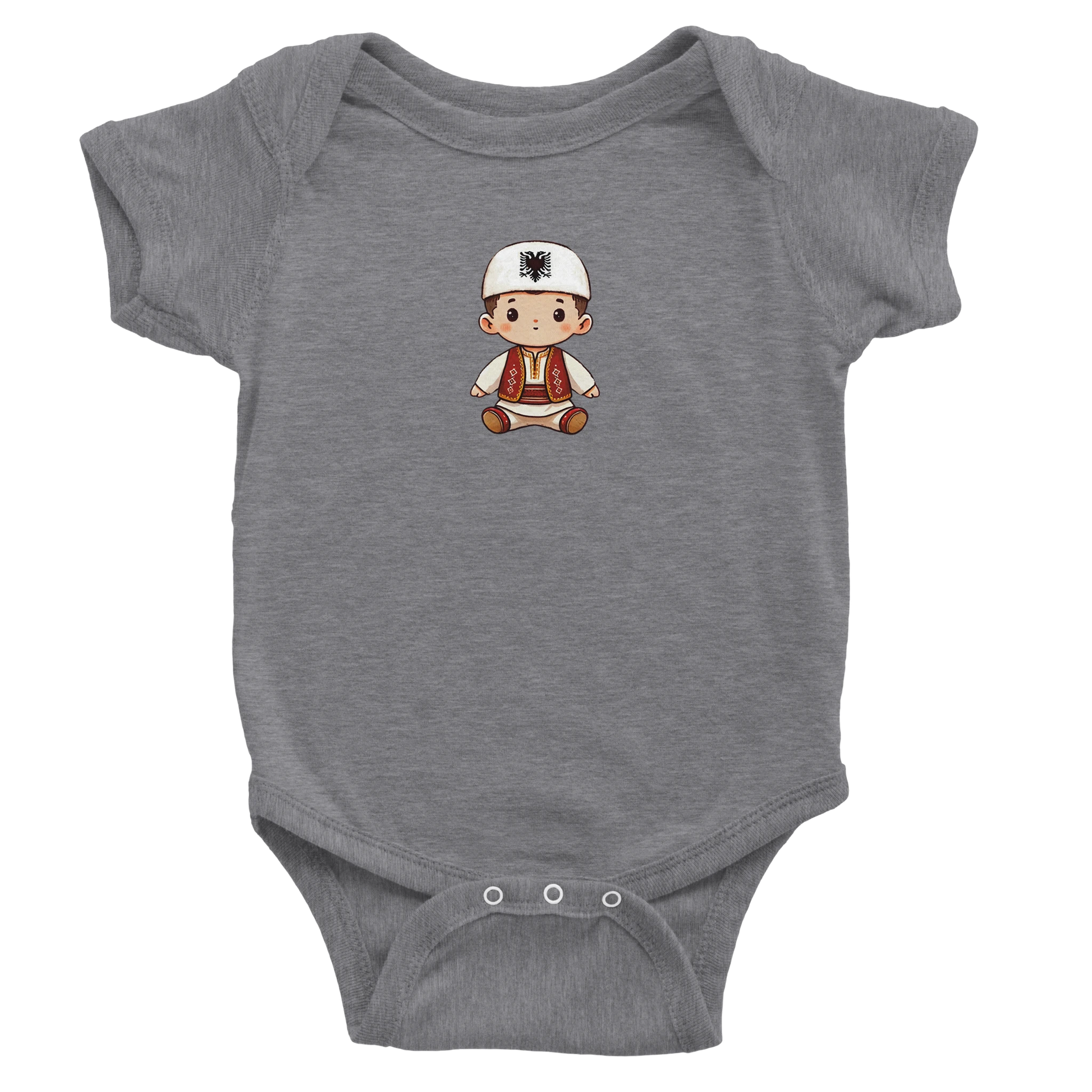 "Shqiptar i vogël" kurzärmeliger Baby-Body - Pikë e Vogël