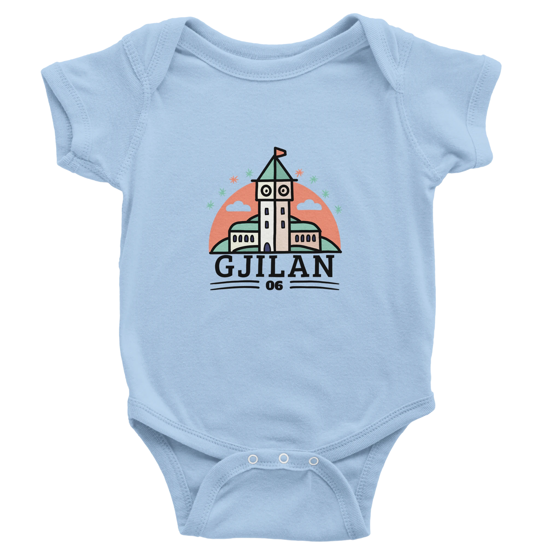 "Gjilan" kurzärmeliger Baby-Body - Pikë e Vogël