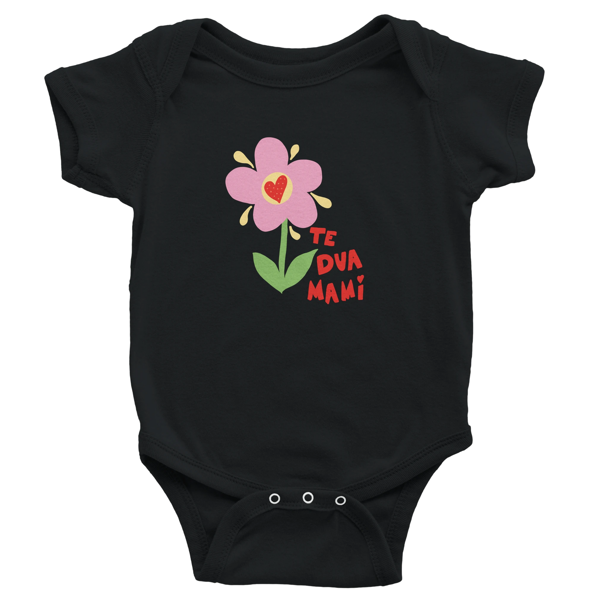 "Te Dua Mami" kurzärmeliger Baby-Body - Pikë e Vogël