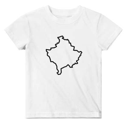 Weiches Baby-T-Shirt mit Kosovo-Umriss – schlicht, bequem & bedeutungsvoll. Perfekt für stolze albanische Familien & kleine Weltenbürger.