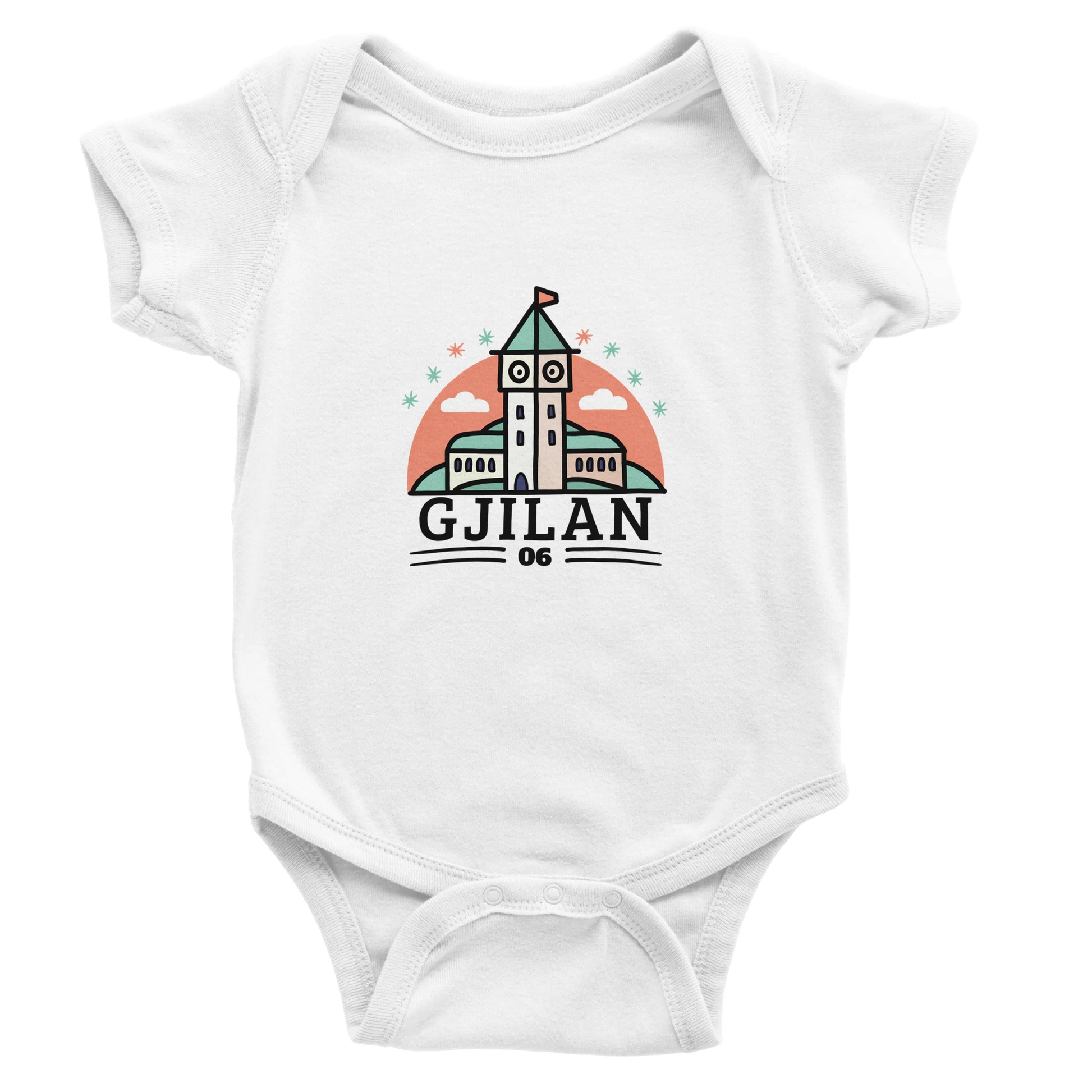 "Gjilan" kurzärmeliger Baby-Body - Pikë e Vogël