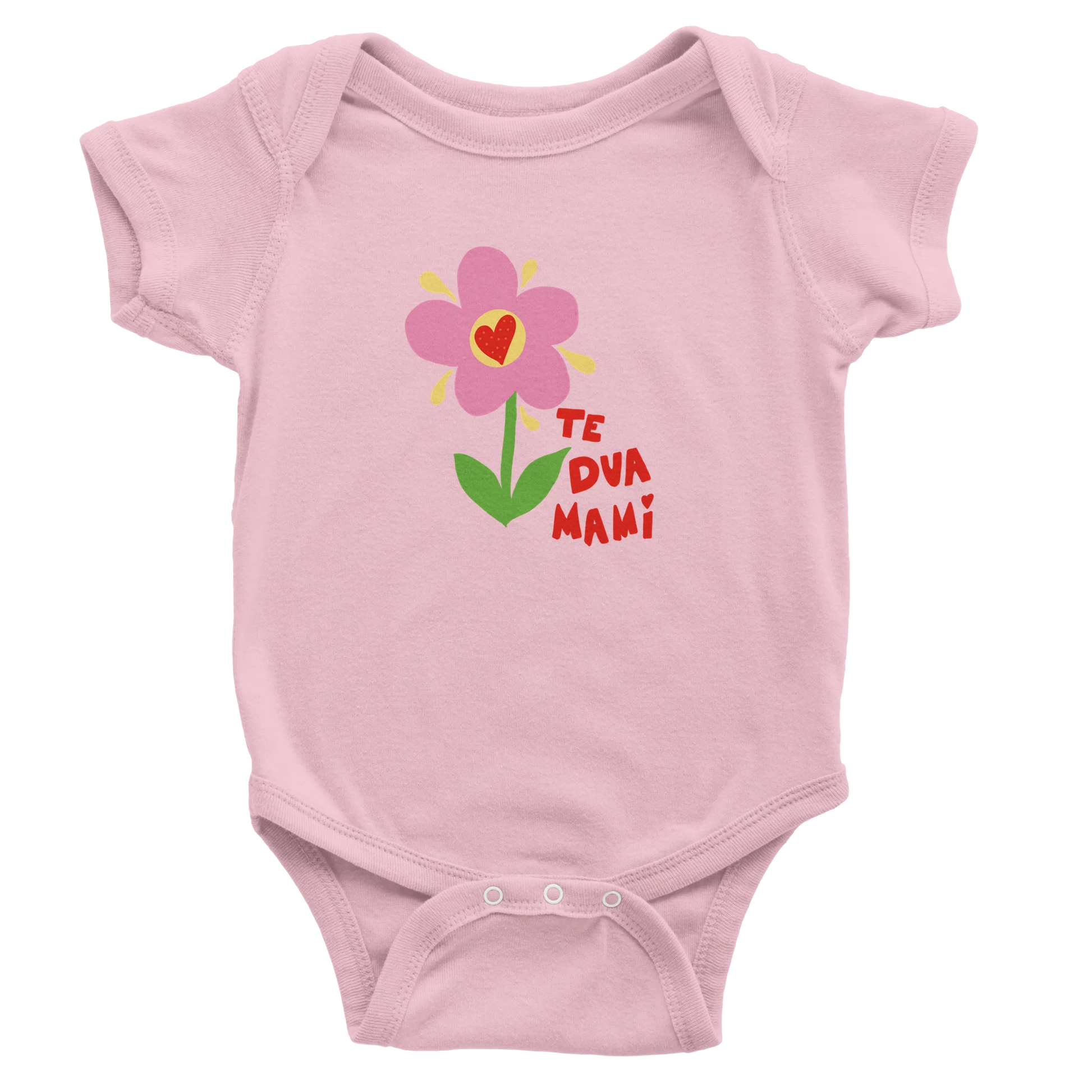 "Te Dua Mami" kurzärmeliger Baby-Body - Pikë e Vogël