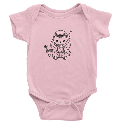 "Te Dua" Kurzarm Baby Body - Pikë e Vogël